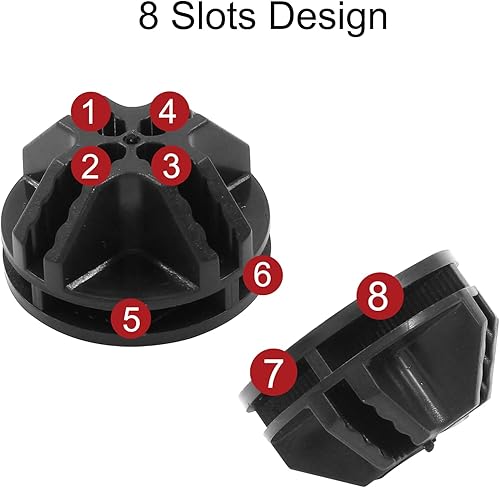 Miniatura 3 de 20 piezas de conectores de cubo de alambre, conector de organizador de cubo de rejilla de plástico para organizador de almacenamiento modular de