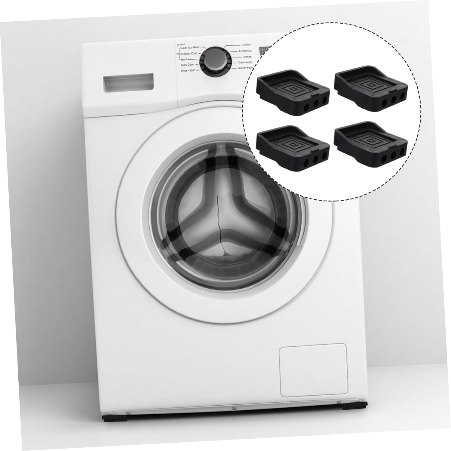 8pcs Fridge Foot Mats Washing Machine Vibration Absorbers Skidproof Furniture Accessory Pads