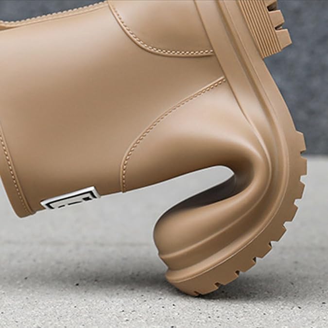 Women's Mid Calf Rain Boots Stylish Durable Thick Sole Ankle Shoes For Everyday Outdoor Activities And Rainy Days