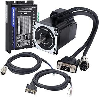 STEPPERONLINE Closed Loop Stepper Motor 1 Axis CNC KIT 1.2 Nm/170oz.in Nema 23 Motor & 0-8.0A 24-48VDC Closed Loop Stepper Driver CL57T V4.1