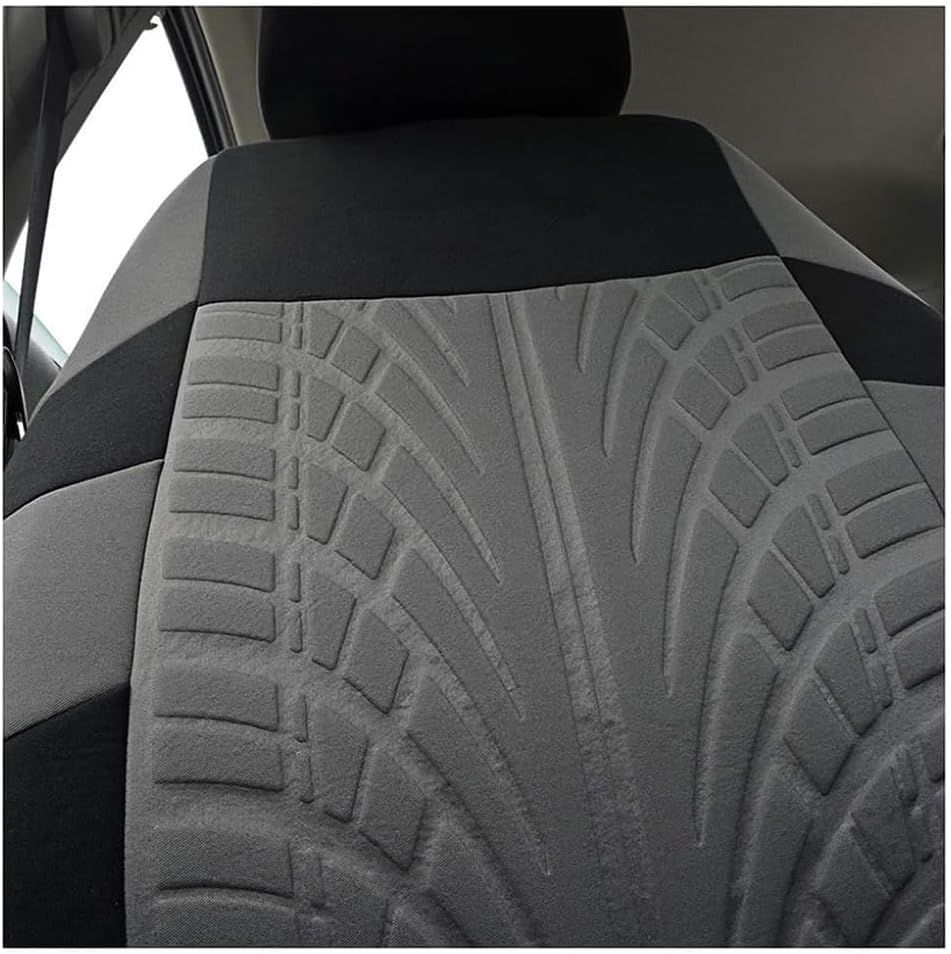 5-Piece Full Set Car Seat Covers Universal Fit for Cars, Trucks & SUVs - Non-Slip, Soft & Warm Automotive Seat Covers & Accessories (Grey)