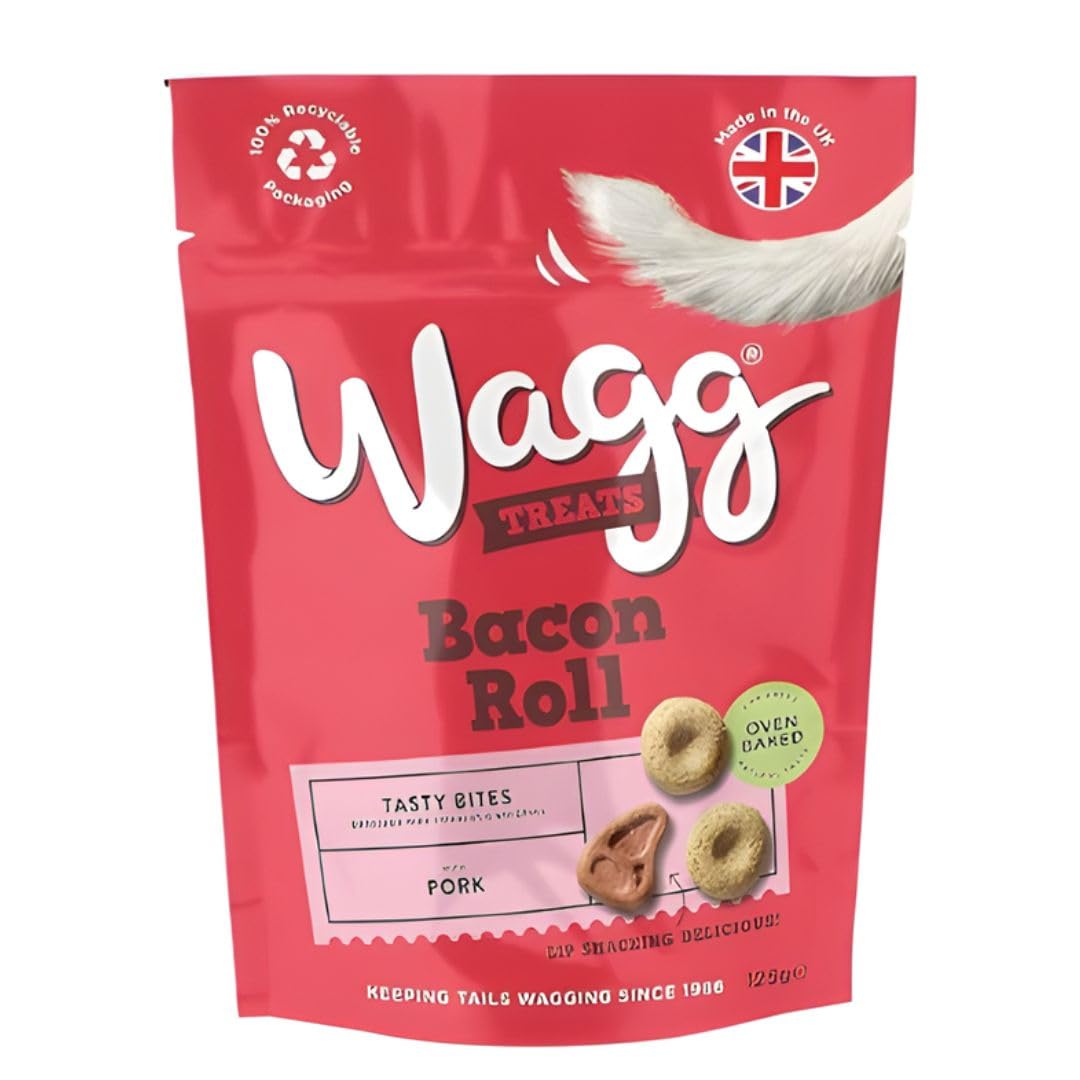 Wagg Dog Treats Bacon Roll 125g, White