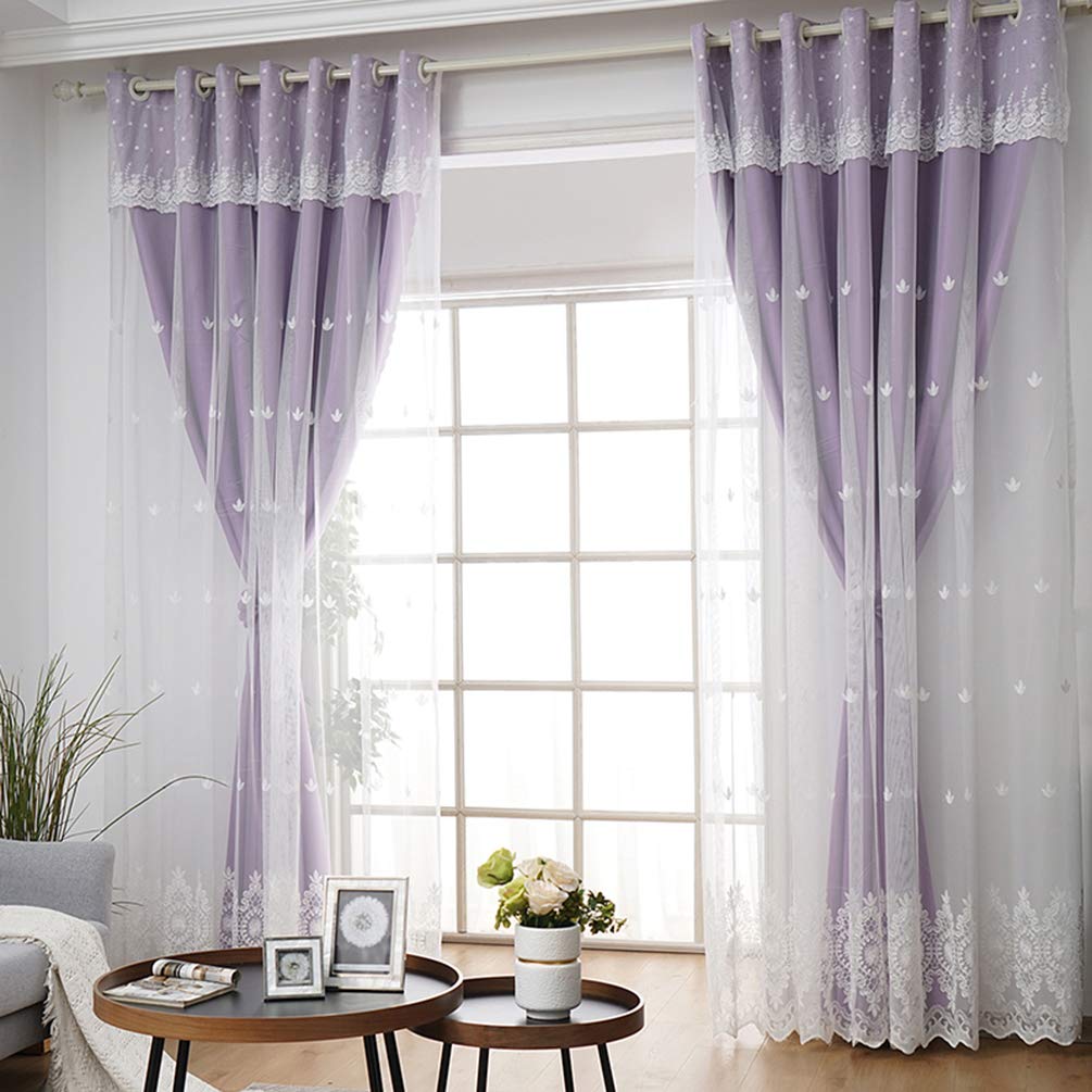 Set Di 4 Tende Oscuranti Mix And Match Per Camera Da Letto, 2 Bianche E 2 Chiffon Verde Acqua, 132x63 Cm - 4