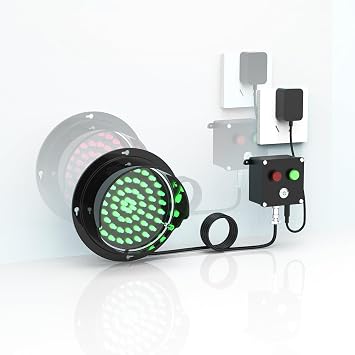 Red/Green Traffic Lights, AC110-240V Industrial Signal Stop Go Light, Waterproof IP67 Industrial, Loading Dock Bay Warning Light, Can be Used Indoors or Outdoors, Plug & Play300mm/12in