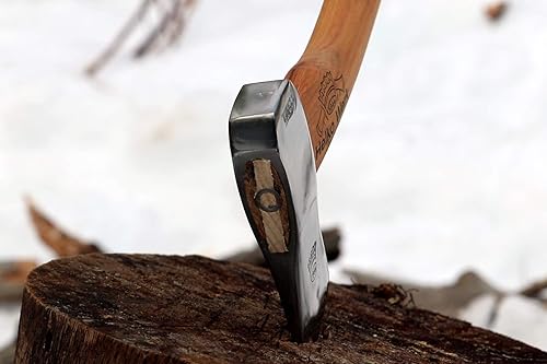 Miniatura 9 de 1844 Helko Werk Germany Classic Voyager Hacha  Hacha de campamento para exploración, campamento y mochilero, hacha de campamento pequeña con cabeza