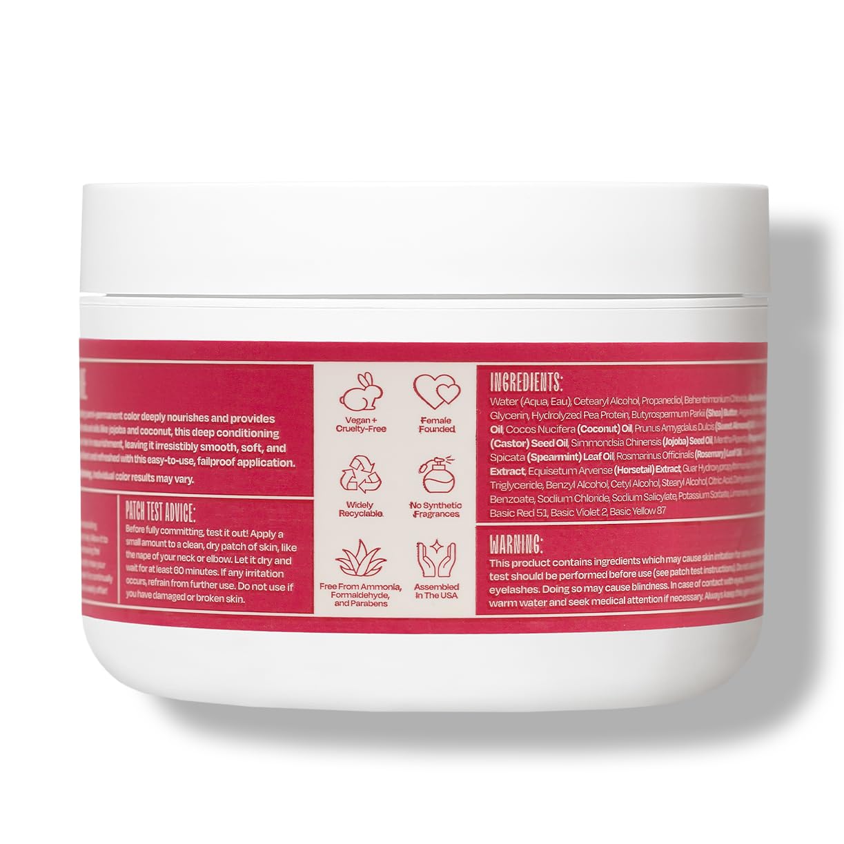 Overtone Semi Permanent Hair Color Conditioner, Raspberry Pink, 8 oz, Nourishing, Damage-Free, Color Depositing Mask for All Hair Types with Shea Butter & Coconut Oil, Vegan & Cruelty-Free - Image 2