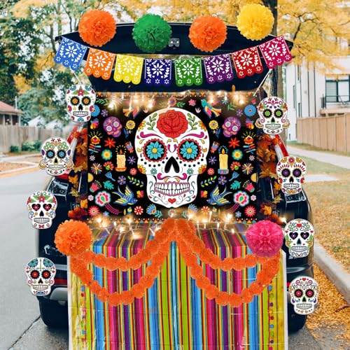 Halloween Trunk or Treat Car Decorations Kit Dia de los