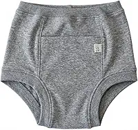 Roupa Íntima Absorvente para Incontinência Urinária, Unissex, Reutilizável, Anti Vazamento, Pós-Parto e Pós-Cirurgia, Cinza, Tamanho M