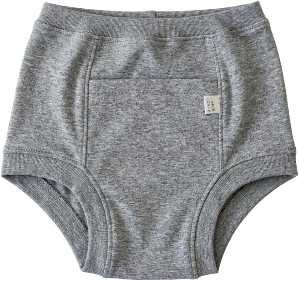 Roupa Íntima Absorvente para Incontinência Urinária, Unissex, Reutilizável, Anti Vazamento, Pós-Parto e Pós-Cirurgia (Cinza M)