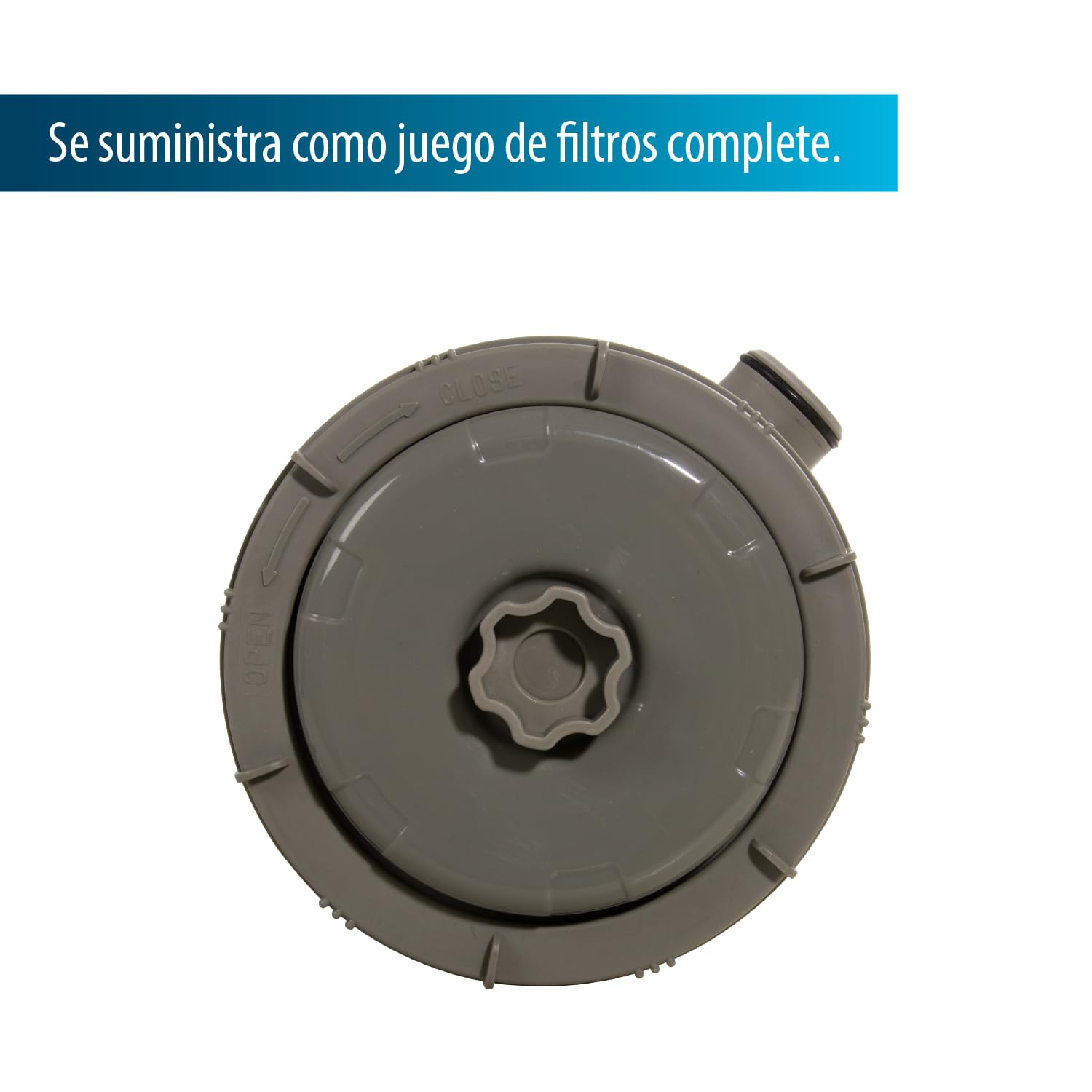 AquaForte, Filtro de cartucho, Aqualoon EZ Clean 100, incluido 2 x 1 metro de manguera de 32 mm, 4 abrazaderas de manguera de plástico, 70 g de medio filtrante y bomba de 230 V, Caudal 3,5 m3 p/h