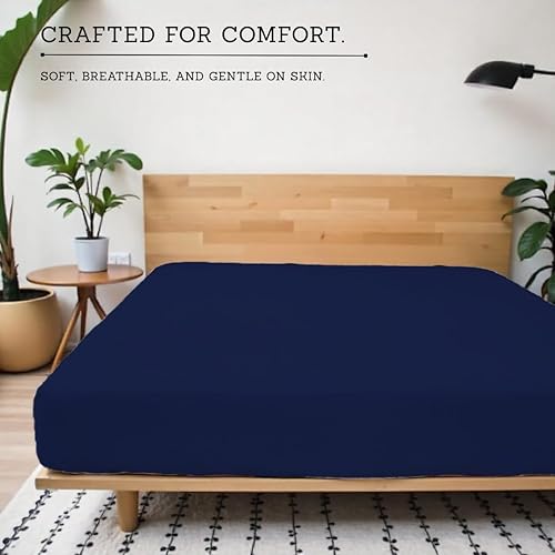 Miniatura 2 de Sábana bajera ajustable de algodón egipcio de 800 hilos, solo sábana bajera de bolsillo profundo, sábana bajera suave, bolsillo extra profundo de 18