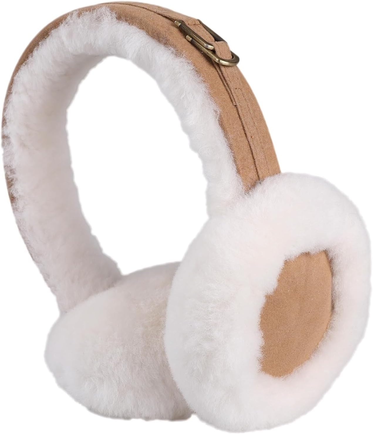 Unisex Winter Wool Ear Muffs for Men and Women Cute Fluffy Foldable Earmuffs Soft Cozy Outdoor Ear Warmer