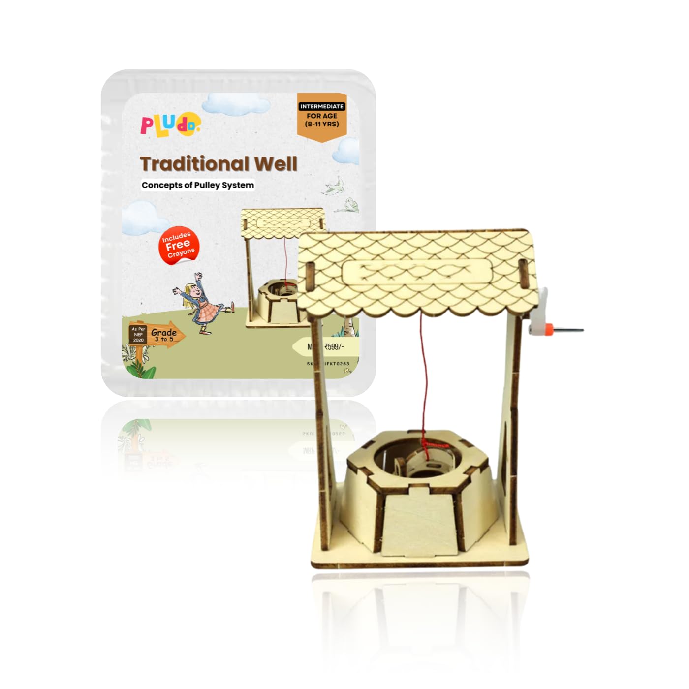 Pludo Traditional Well STEM Kit – DIY Smart Toy for Kids 8–11 | Hands-On Wheel Transmission Project for Grade 3–5 STEM Learning with Self-Assembly Activities and Mechanical Science Exploration-picture-19