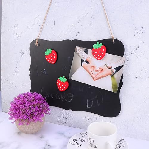 Miniatura 3 de 10 unids fresa refrigerador imán etiqueta vegetal fruta pizarra blanca etiqueta de frutas imanes de nevera para decoración de oficina en casa