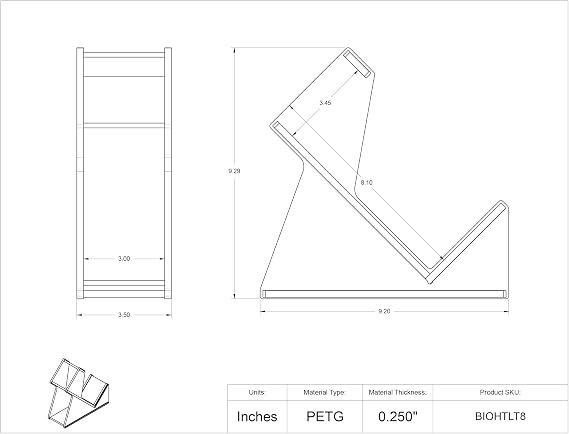 Tilted Biohazard Bag Box - 8x12 Bag (Bump)