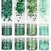 COKOHAPPY 8 Boxes 10ml Holographic Mermaid Dreams Green Chunky Glitter Sequins Iridescent Flakes Hexagon Tips Mixed Paillette Face Eyes Body Hair Nail Art
