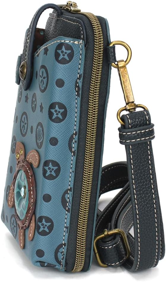 CHALA Snap Crossbody RFID Protected Women Faux Leather Cellphone Purse with Adjustable Crossbody Strap