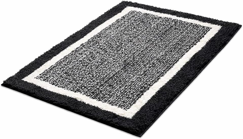 Small Bathroom Rugs with Rubber Backing Soft Comfortable and Washable Microfiber Bath Mats for Bathroom Decor