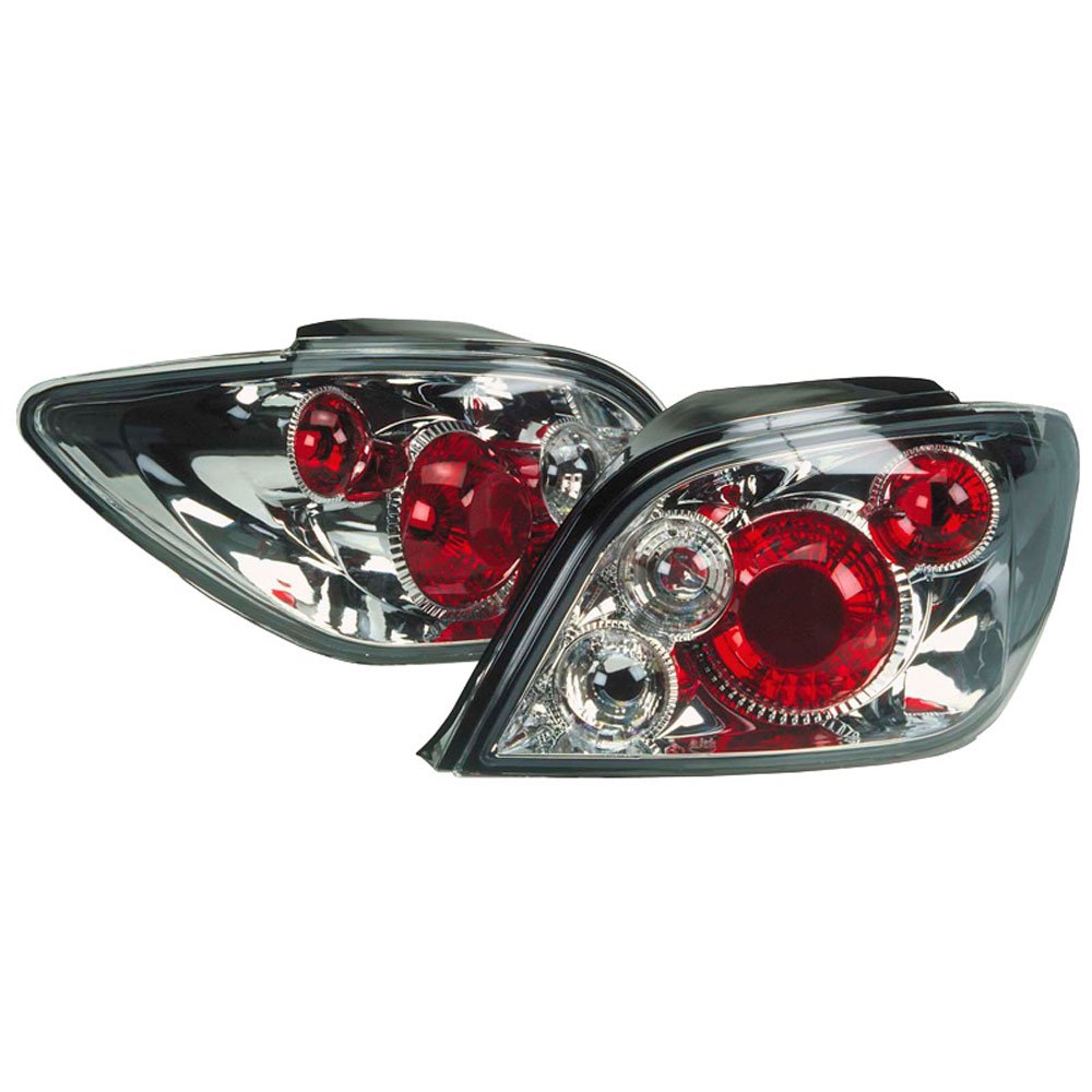 AutoStyle Set Tail Lights compatible with Peugeot 307 excl. Break/SW - Chrome