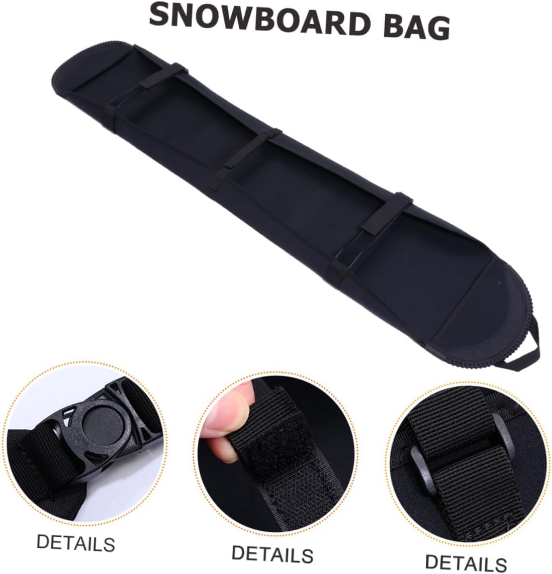GLEAVI Snowboard Protection Cover and Bag Lightweight Snowboard Gear Backpack with Single/double Shoulder Straps for Convenient Storage and Travel