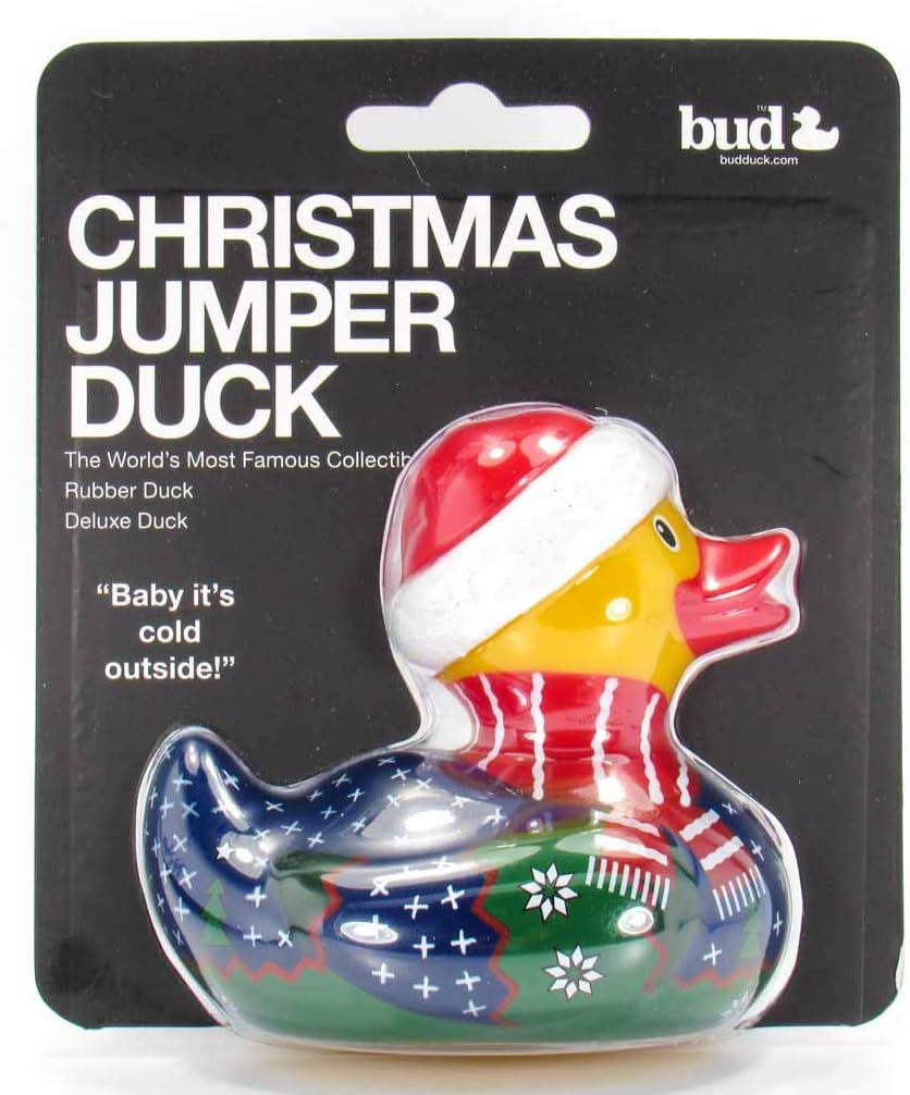 Christmas Jumper (Bad Holiday Sweater) by Bud Duck | Bath Toy, Collectable, Elegant Packaging | Child Safe