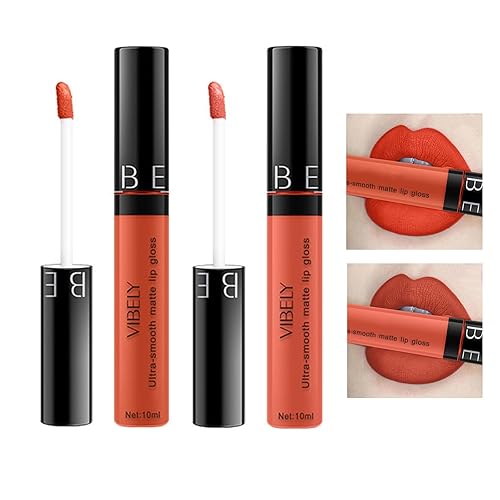 Miniatura 10 de Esmalte de labios de copa antiadherente mate de 11 colores, brillo de labios no decolorante, lápiz labial de 0.34 onzas líquidas