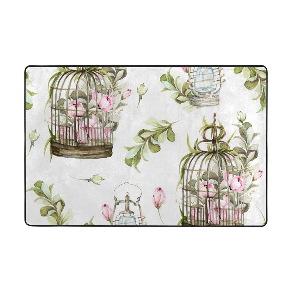 Tapis aquarelle cage à oiseaux en velours épais qui ne perd pas ses poils