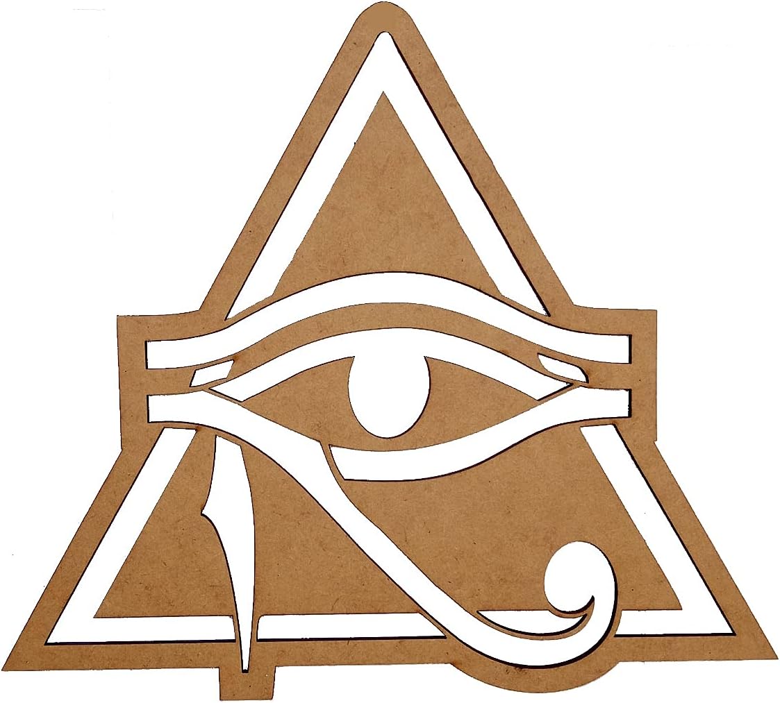Purpledip Wooden Laser Cut Wall Hanging: Eye Of Horus, Unfinished (12383)