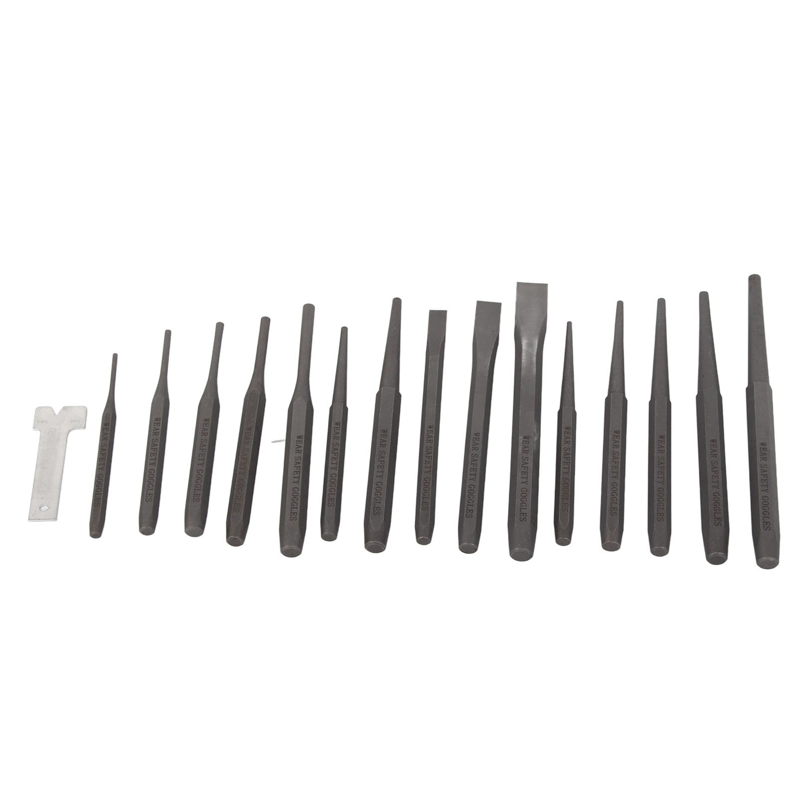 Mechanics Punches And Chisel Set, 16Pcs Mechanics Punches And Chisel Set Pin Centre Taper Cold Gauge, Complete Tool Kit For Metalworking And Repairs