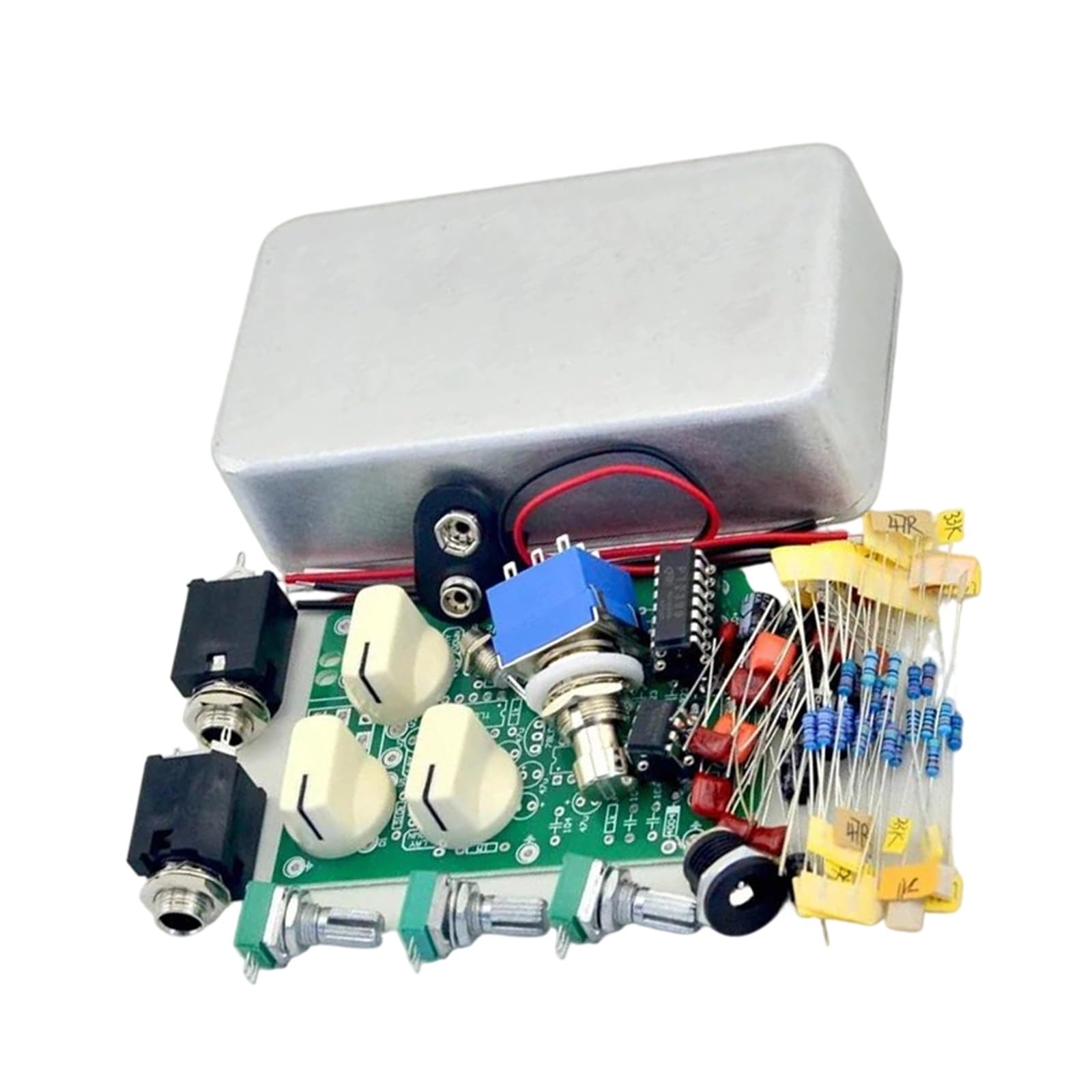 Zestaw Efektów Gitarowych DIY Delay Z Profesjonalnymi Akcesoriami Do Instrumentów W Kolorze Srebrnym