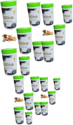 Petaholic Fresh Natural Extracts Scent|Wet Wipes|Gentle Care|Eyes&Ear Cleaning For Dogs&Cats-50 Count(Pack Of(20)