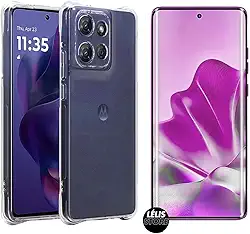 Kit Capa Anti Impacto para Motorola Edge 60 / Edge 60 Fusion Premium Transparente + Película 9H Curvado com Proteção Premium