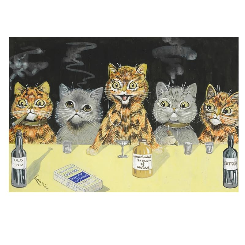 Peinture Louis Wain chat abstrait pour exprimer votre passion de l'art excentrique