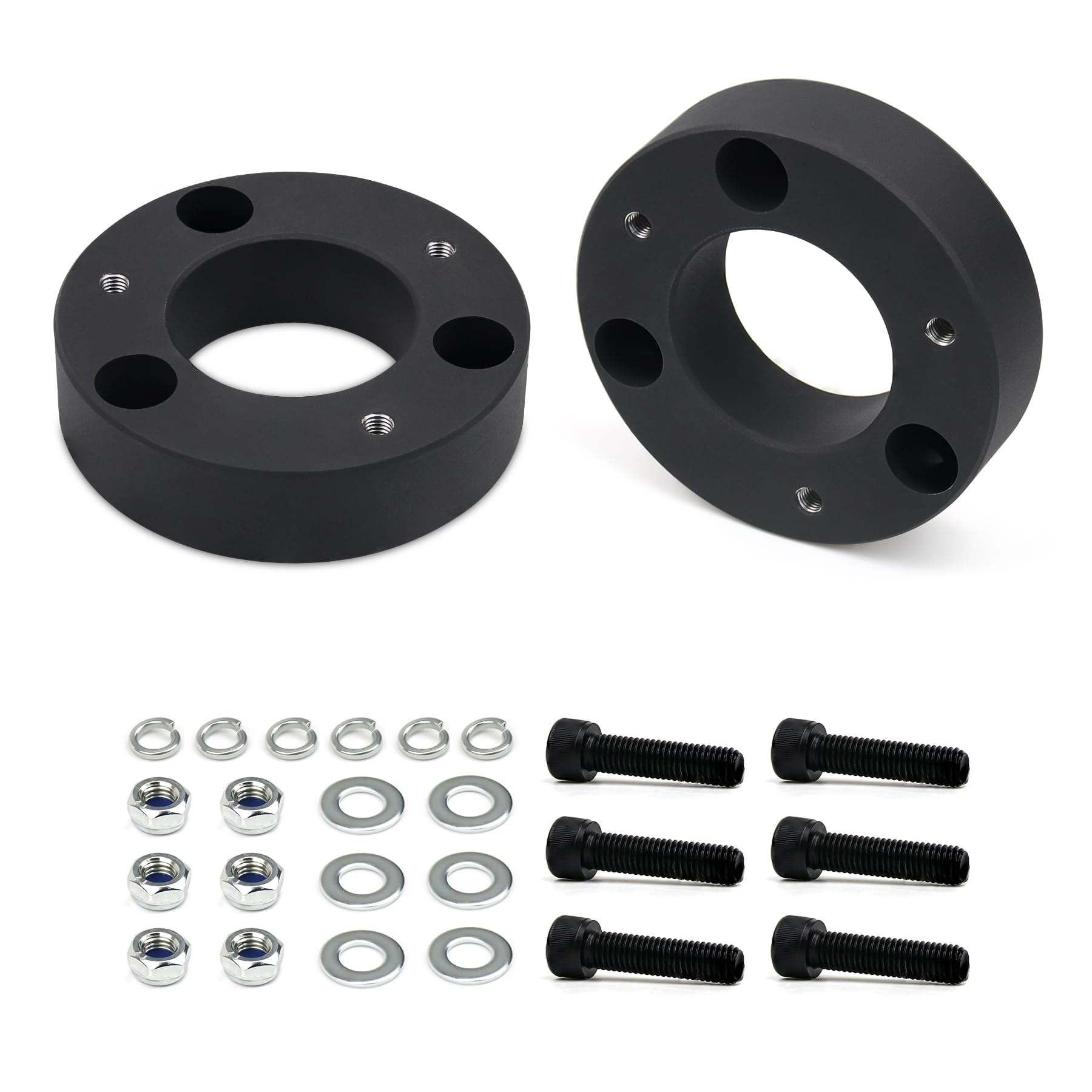 MXSAG New 2.5" Front Leveling Lift Kit Compatible With 04-24 Ford F150 03-17 Expedition 06-14 Mark LT, 2.5 Inch Forged Aluminum Strut Spacer Suspension Lifting w/Bolts Installation Hardware 2pcs Pair