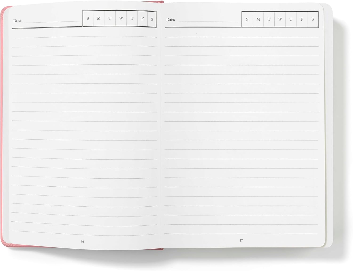 Wykeham's Executive 2026 Undated Daily Journal Planner – Customization Available (Personalized Rose, 8.5"×5.5")