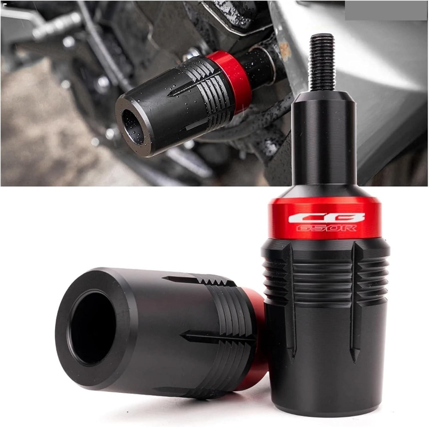 Compatible with CB650R CB650F CB500F CB500X CB 650R 500F 500X 650F 650 R F 500 X Motorcycle Frame Sliders Crash Protector Engine Guard(Grey-CB650R)