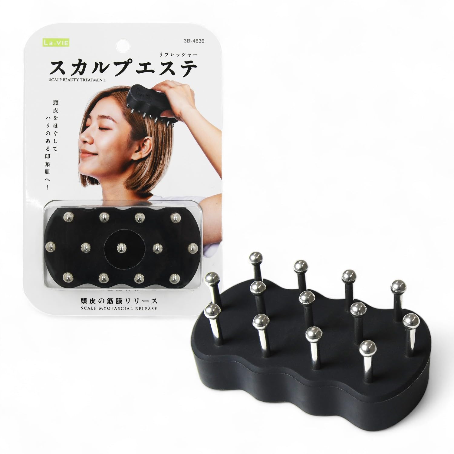 Amazon.co.jp: La-VIE(ラヴィ) スカルプエステ 頭皮マッサージブラシ