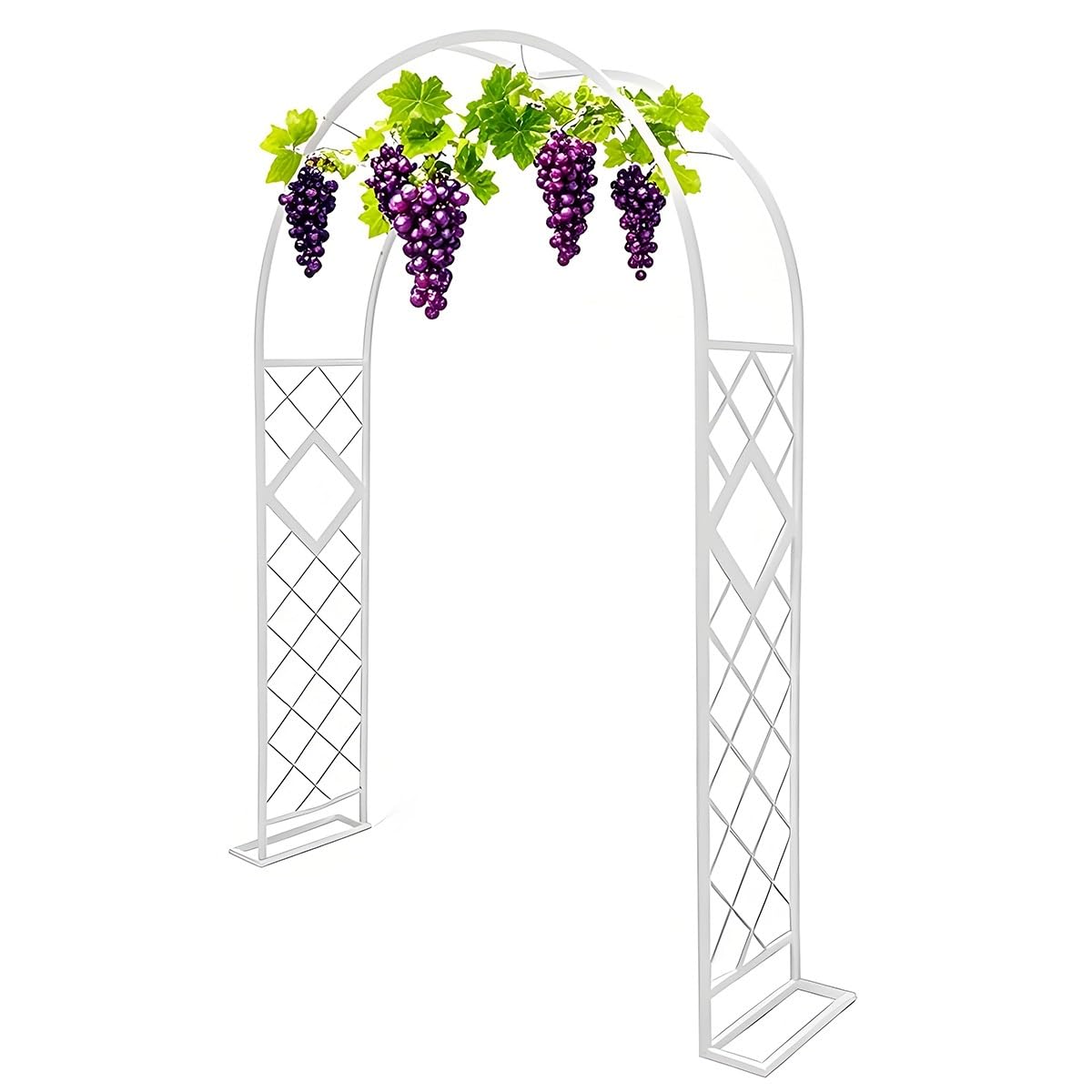 Arche de jardin en métal blanc pour sublimer vos allées de glycines et rosiers