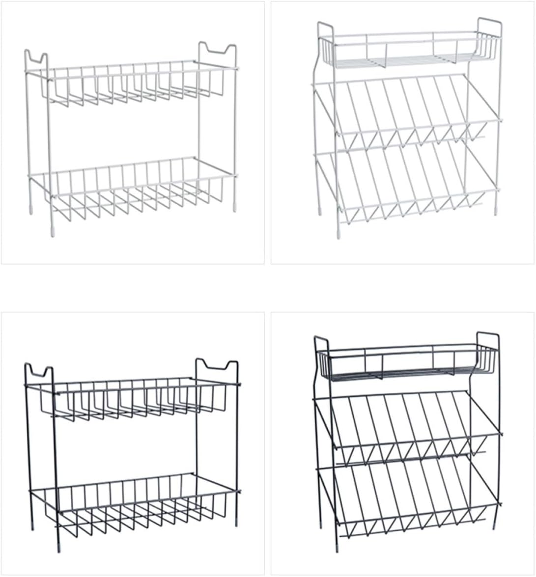 Garneck Layer Hollow Bottom Spice Rack Iron Storage Shelf for Condiments image 3