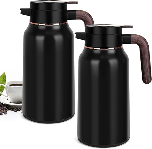 Miniatura 45 de Jarra térmica de café de 68 onzas, jarras de acero inoxidable para líquidos calientes durante 36 horas, jarras de café aisladas para mantener