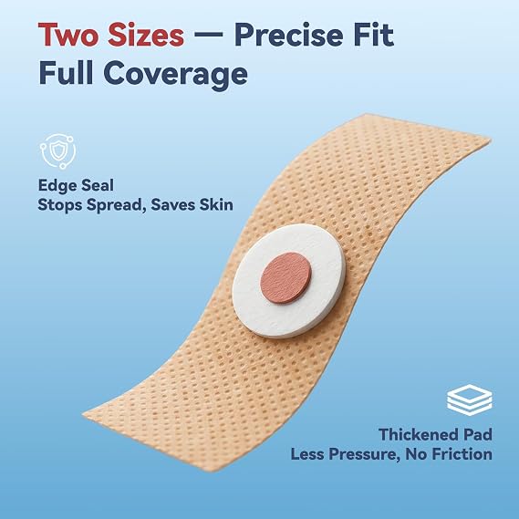Wart Remover Pads — Maximum-Strength OTC Verruca Remover, Fast-Acting Effectively Removes Common Warts, Plantar Warts and Periungual Warts, 14 Pads (Dual-Size) and 14 Waterproof PU Films