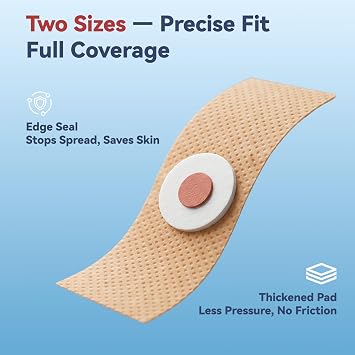 Wart Remover Pads — Maximum-Strength OTC Verruca Remover, Fast-Acting Effectively Removes Common Warts, Plantar Warts and Periungual Warts, 14 Pads (Dual-Size) and 14 Waterproof PU Films