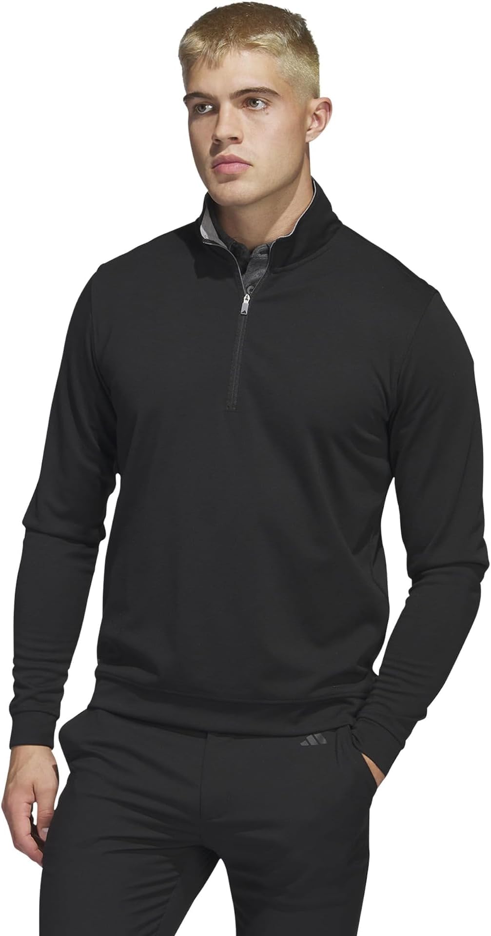 adidasMen's Elevated Quarter Zip Golf Pullover