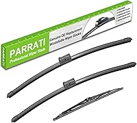 Vista 16 de PARRATI® Limpiaparabrisas para Hummer H3 2006-2010, 17 pulgadas + 16 pulgadas delanteras y 11 pulgadas traseras, cuchillas limpiaparabrisas