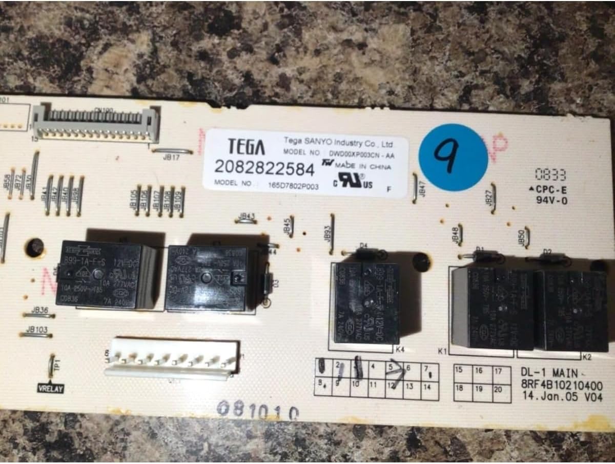 Replacement for GE Quiet Power Dishwasher Control Board 165D7802P003 WD21X10247 DWD00XP003CN-AA OEM