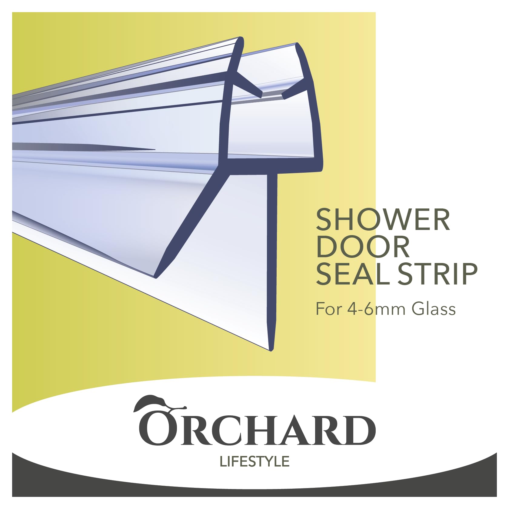 Clear Bath Shower Screen Door Seal Strip - Designed for 4-6mm Glass - 870mm Up to 18mm Gap (Straight), Translucent - Image 2
