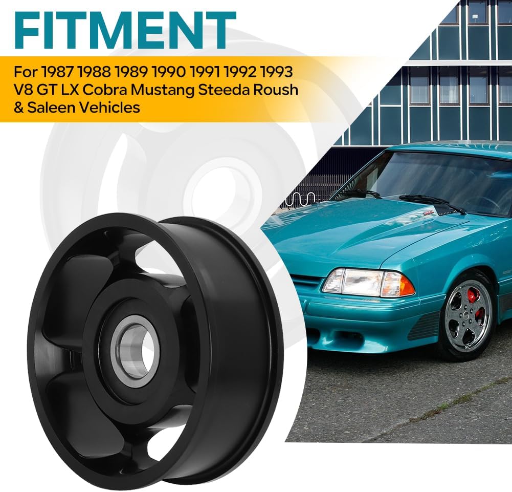AUTOVIC Billet Belt Tensioner Pulley For 1986-1993 Mustang 5.0 GT