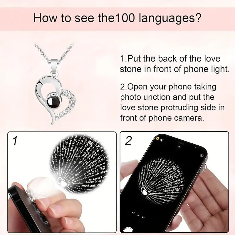 Real Preserved Rose Gift with Heart Necklace I Love You in 100 Languages,Eternal Rose Gift for Girlfriend, Women, Mom, Wife on Christmas, Valentine's Day,Mother's Day,Birthday,Anniversary - Image 4