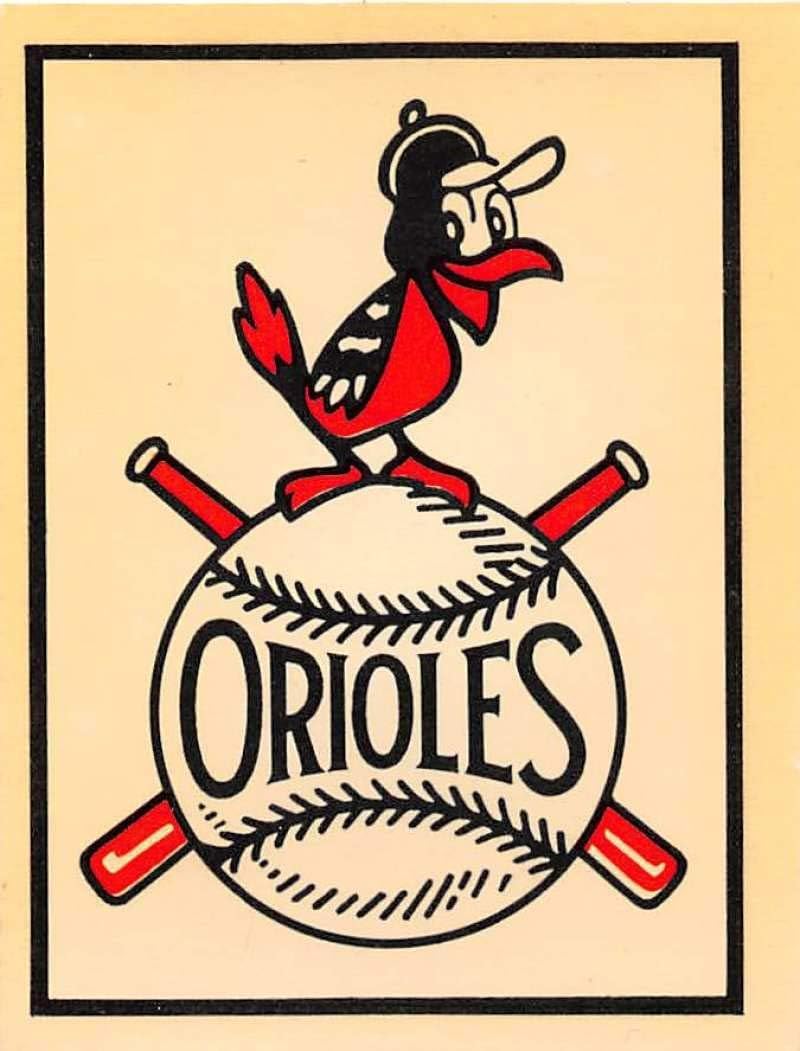 1961 Fleer Set Break One Team Logo Decals Baseball #1 Baltimore Orioles Official MLB Trading Card From The Philadelphia Company