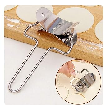NIDY� 1Pc Stainless Steel Dough Press Dumpling Maker Mould Pie Ravioli Cooking Pastry Tools Circle Dumpling Wrapper Cutter Making Machine Skin Cutter Maker
